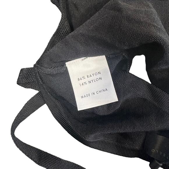 Michael Costello x Revolve Alessa Black Crop Top Size M - Picture 8 of 8